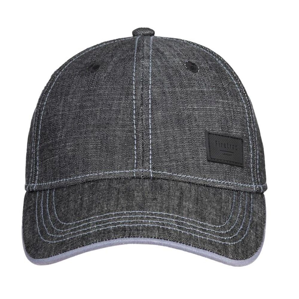 Firetrap Mens Canvasas Logo Baseball Cap / Dark Denim